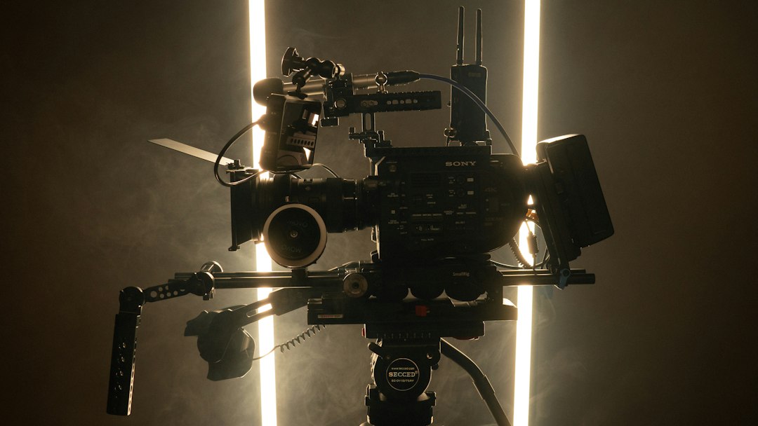Film camera illustrating classic action-cinema production; not a portrait of Ramon Zamora