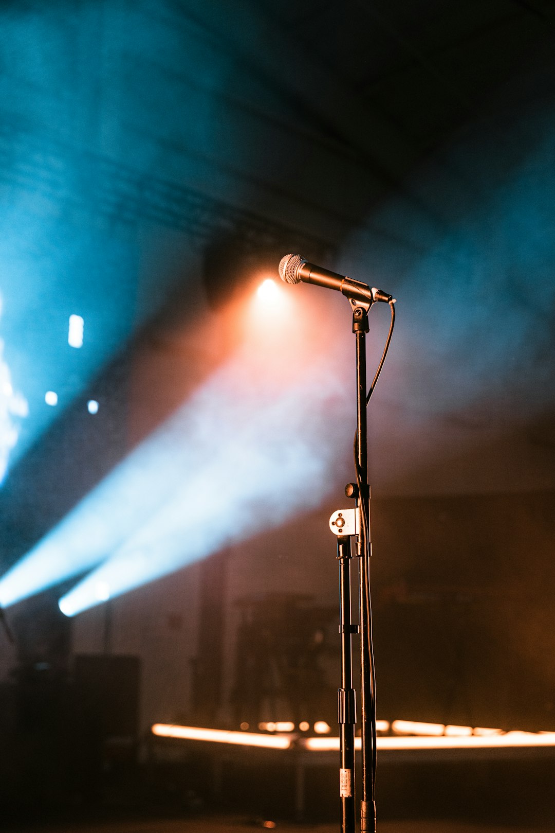 Stage microphone illustrating Jeezy's hip-hop career; not a portrait